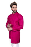 Designer Magenta Cool Cotton Indian Indo Western Sherwani for Men