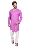 Designer High-Low Fuchsia Cotton Indian Indo Western Sherwani for Men