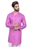 Designer High-Low Fuchsia Cotton Indian Indo Western Sherwani for Men