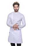 Designer White Tailored Cotton Indian Indo Western Indian Sherwani for Men