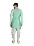 Beautifully Designed Pista Color Indian Wedding Indo-Western Sherwani for Men -RK1198