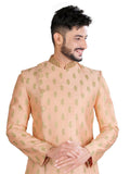 Pristine peach Indian Wedding Indo-Western Sherwani for Men -RK1205