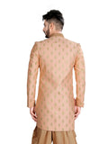 Pristine peach Indian Wedding Indo-Western Sherwani for Men -RK1205