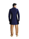 Elegant Navy Blue Indian Wedding Indo-Western Sherwani for Men -RK1206