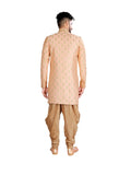 Designer Peach And Gold Color Indian Wedding Indo-Western Sherwani for Men -RK1207