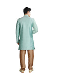 Sombre Seafoam Green Indian Wedding Indo-Western Sherwani for Men -RK1210