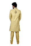 Traditional Zari Brocade Silk Gold Indian Wedding Sherwani For Men - RK2065