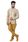 Elegant Dutch white Golden Jodhpuri With Breeches Indian Traditional Suit Set For Men - RK3070SNT