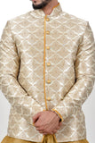 Elegant Dutch white Golden Jodhpuri With Breeches Indian Traditional Suit Set For Men - RK3070SNT