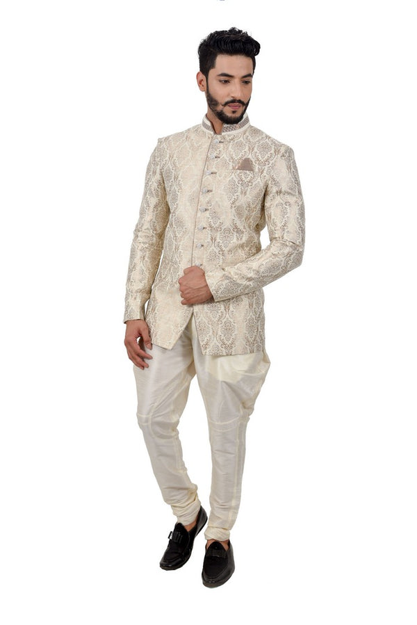 Off white colour jodhpuri suit Clearance