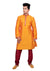 Classy Orange Indian Silk Kurta Set for Men