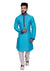 Elegant Blue Indian Silk Kurta Set for Men