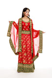 Red and Green Bridal Lehenga Choli