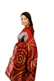 Royal Red and Grey Sari