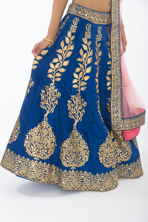 Radiant Sapphire Heavy Bridal Lehenga Choli L1501