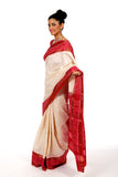 Richness Redefined in Beige and Pink Saree