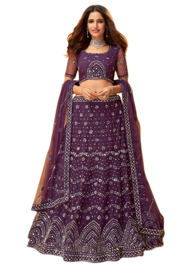 Superb Purple Party Lehenga Choli- SNT1027C