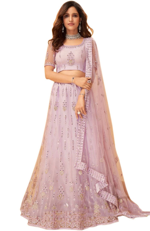 Superb Pink Party Lehenga Choli- SNT1028C