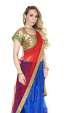 Gorgeous Red and Blue Lehenga Choli-SNT11128