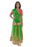 Dazzling Lime and Coral Lehenga Choli-SNT11110