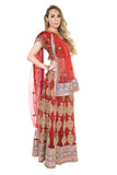 Elegant Red and Gold Indian Wedding Lehenga-SNT11125