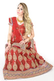 Elegant Red and Gold Indian Wedding Lehenga-SNT11125