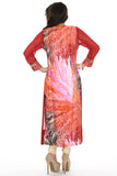  Elegant Red  Long Kurti Salwar Kameez (Size M/L)