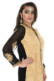Beautiful Black and Gold Long Kurti Salwar Kameez (S/M)