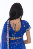 Glamorous Royal Blue Princess Ready-Made Pre-Pleated Sari-SNT10171