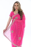 Fabulous Hot Pink Partwear Sari