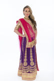 Magnificent Purple And Gold Lehenga-SNT11104