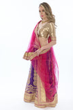 Magnificent Purple And Gold Lehenga-SNT11104