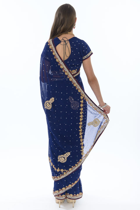 Romantic Starry Night Partywear Sari