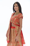 Glamorous Crimson Red Rich Mermaid Style Bridal Lehenga-SNT11109