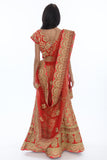 Glamorous Crimson Red Rich Mermaid Style Bridal Lehenga-SNT11109