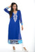 Elegant Blue Long Kurti Salwar Kameez (Size M/L)