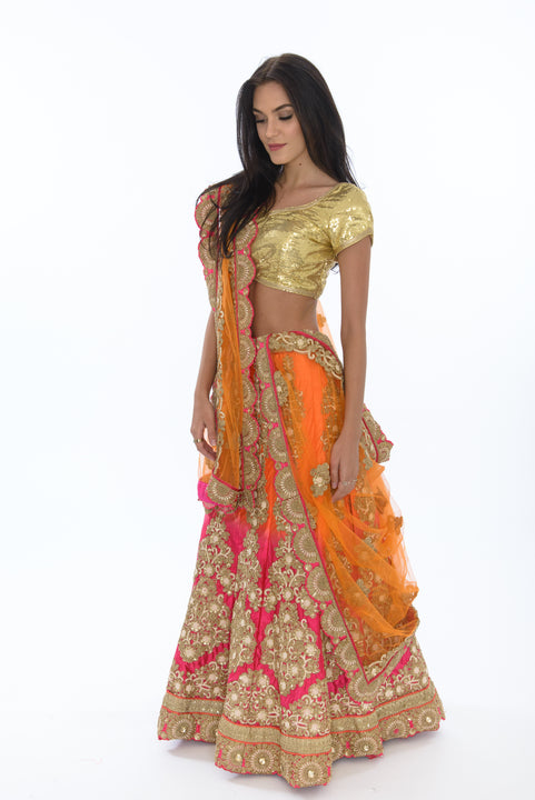 Sublime Citrus Sunset Lehenga-SNT11108