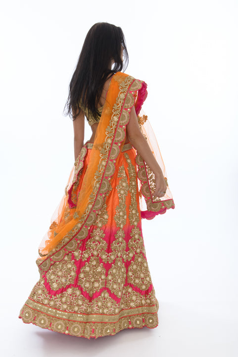 Sublime Citrus Sunset Lehenga-SNT11108