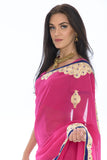 Lively Pink Partywear Sari