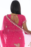 Beautiful French Rose Partwear Sari