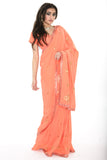 Feeling Peachy Orange Bridesmaid Sari