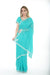 Stunning Sky Blue Ready-made Pre-Stiched Sari