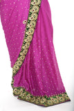 Ravishing Magenta Pre-pleated Sari