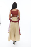 Blushing Burgundy Long Indo-Western Anarkali Gown