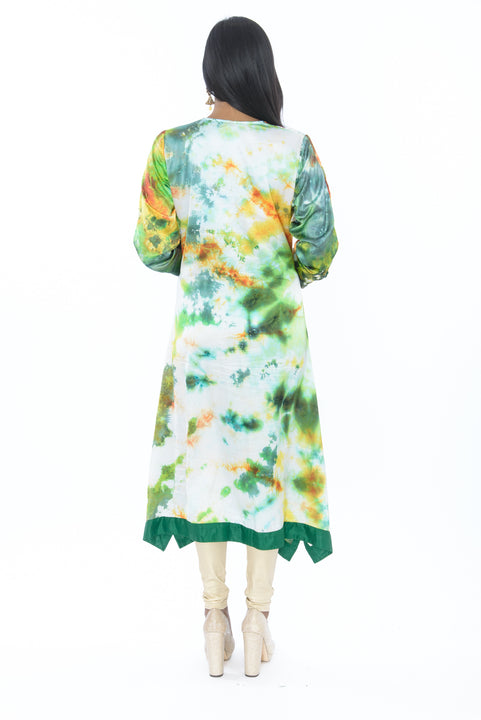 Mango Splash Watercolor Kurti Salwar Kameez