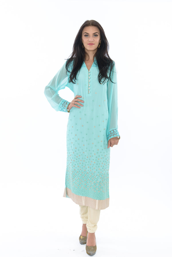 Tahitian Breeze Modern Long Kurti Salwar Kameez