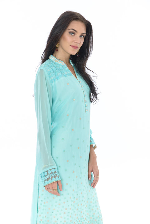 Tahitian Breeze Modern Long Kurti Salwar Kameez
