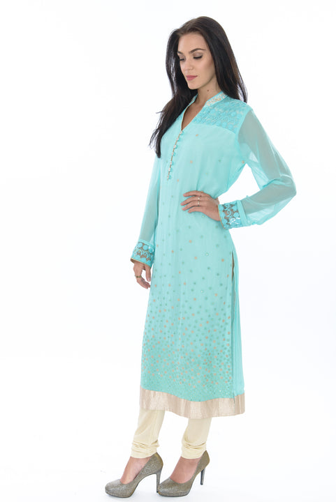 Tahitian Breeze Modern Long Kurti Salwar Kameez