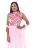 Pink Blossom Indo-Western Anarkali Gown