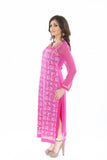 Sweet Pink and Gold Long Kurti Salwar Kameez